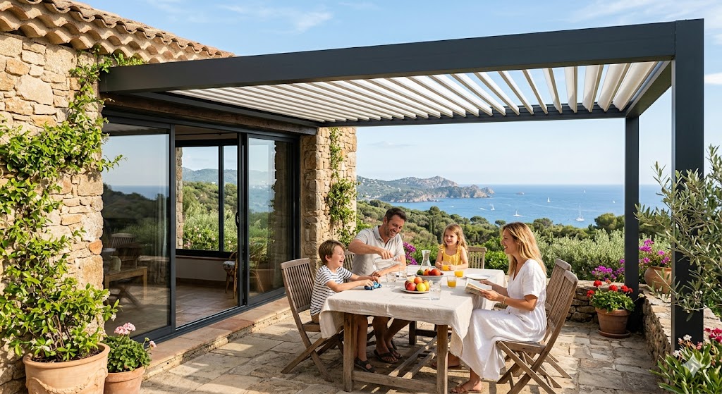 pergola bioclimatique investissement régulation thermique - Les Masters Menuisiers