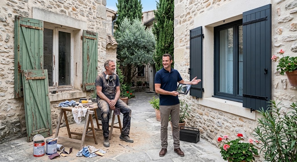 remplacer volets bois par volets aluminium